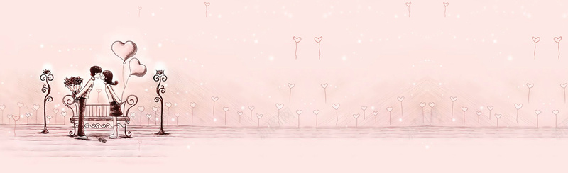 卡通手插画情侣背景bannerpsd设计背景_88icon https://88icon.com 卡通 手插画 情侣 背景 banner 海报banner 浪漫 梦幻