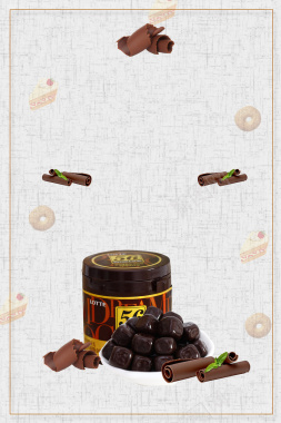 巧克力甜品宣传海报背景