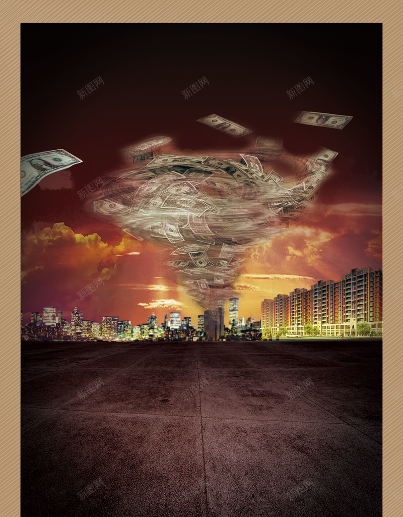 金融房地产海报背景素材psd设计背景_88icon https://88icon.com 龙卷风 海报 背景 钱 商业 房地产 房地产素材 房地产海报