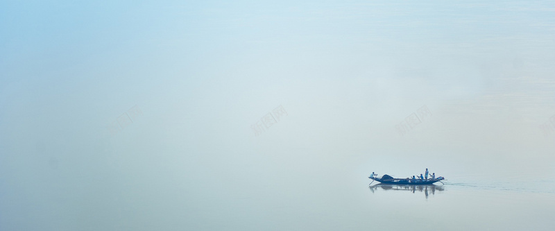 蓝色大气简约banner背景背景