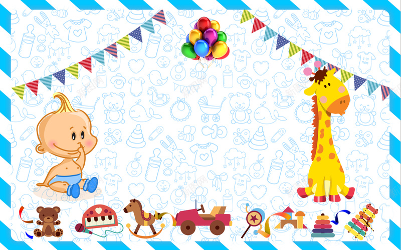 母婴用品母婴店孩子王宝贝网促销海报psd设计背景_88icon https://88icon.com 母婴店 促销 母婴 海报 用品 孩子王 宝贝网 小鹿 彩旗 可爱 背景 素材