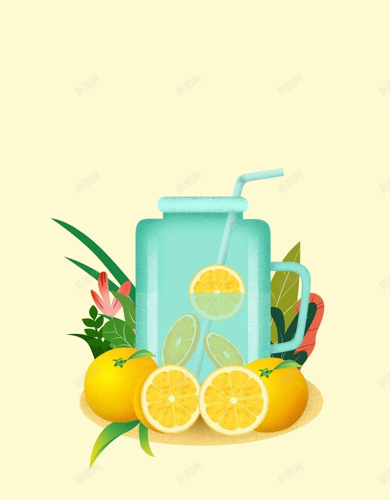 手绘插画小暑消暑饮品海报背景模板psd设计背景_88icon https://88icon.com 消暑饮品 小暑 手绘 插画 海报 背景模板 24节气 传统节气 宣传