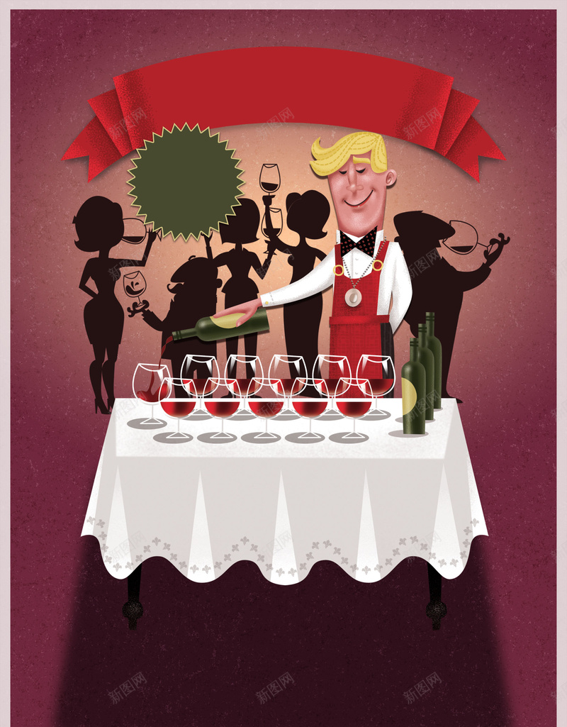 餐厅卡通服务员海报背景psd设计背景_88icon https://88icon.com 服务员 卡通 可爱 外国 餐厅 美食 西餐 海报 背景