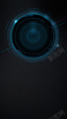 蓝色光环科技源文件H5背景背景
