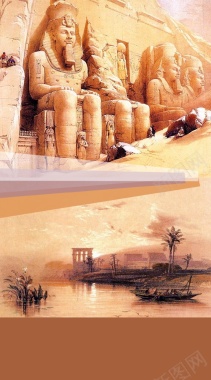 埃及旅游宣传海报背景模板背景