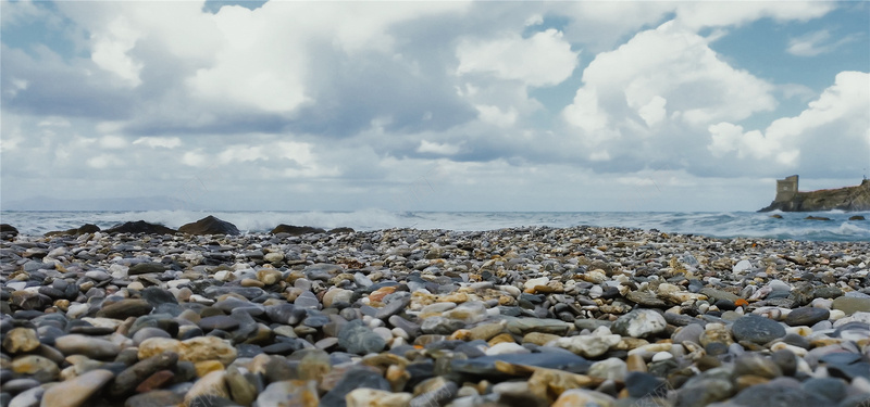 海岸上的石子背景背景