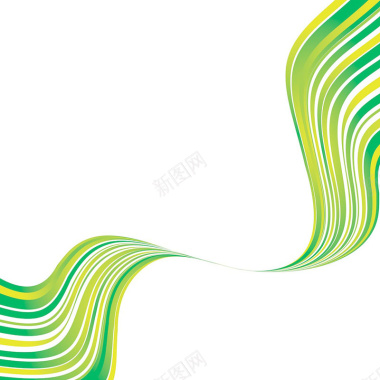 黄绿渐变曲线间隔白色简约背景背景