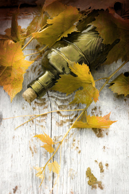 葡萄酒葡萄藤木板美食背景素材背景
