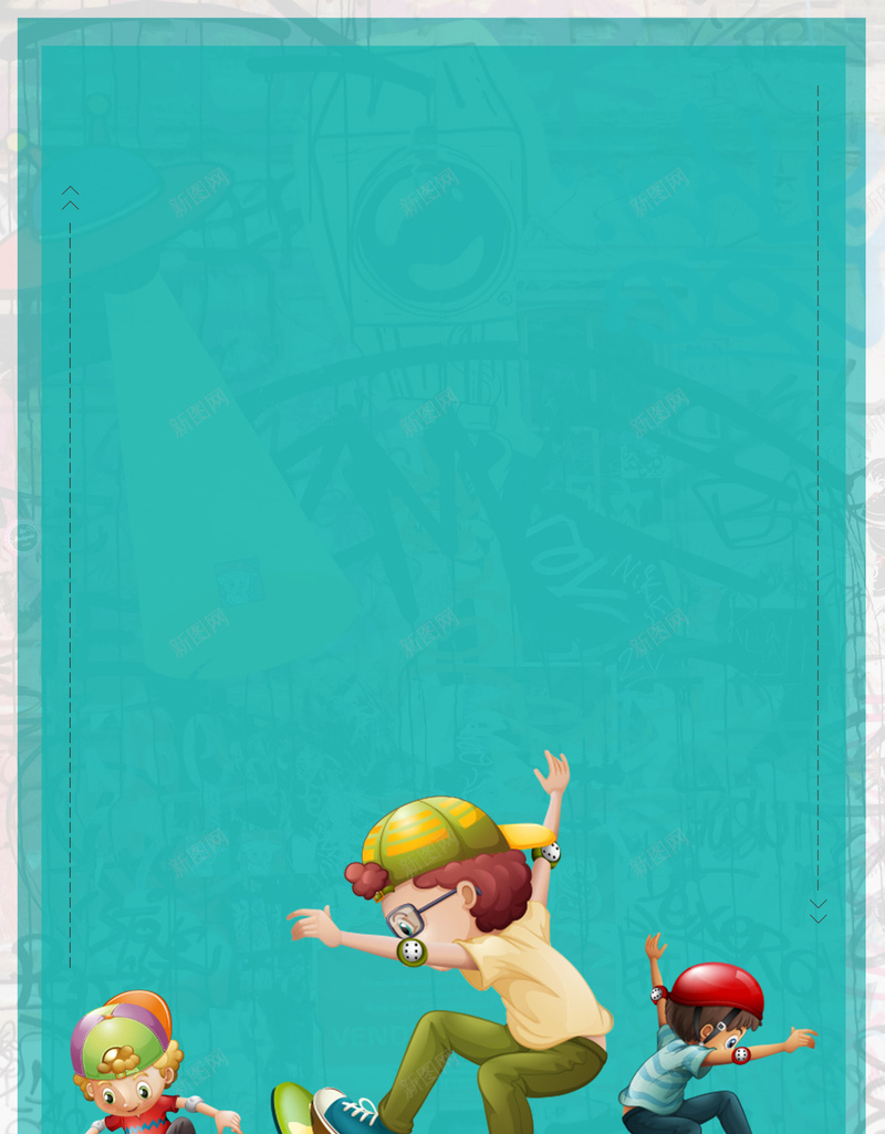 绿色卡通插画儿童滑板培训招生背景psd设计背景_88icon https://88icon.com 寒暑假招生 卡通小孩 少儿培训 滑板 滑板招生 滑板培训招生 滑板小孩 暑假寒假业余时间招生