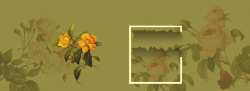 anner教育花朵中国画几何框架简约设计海报banne高清图片