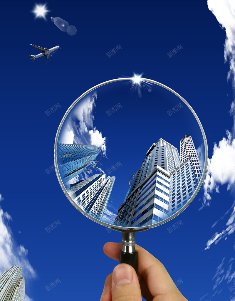 商务城市建筑地产海报背景psd设计背景_88icon https://88icon.com 商务 地产 城市 建筑 科技 海报 放大镜 飞机 科技感 科技风 高科技 科幻