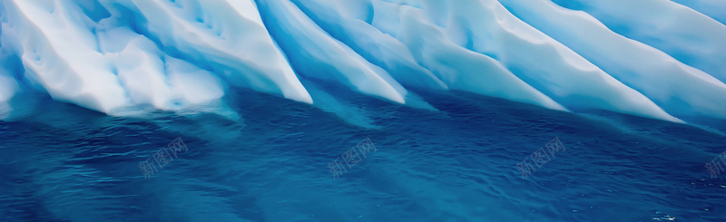 蓝色冰河背景背景