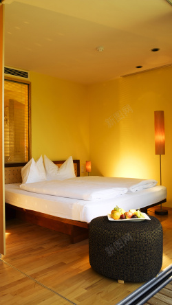 卧室摄影酒店卧室H5背景素材高清图片