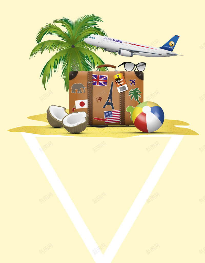 夏日旅行海南椰树旅行箱飞机出行背景素材psd设计背景_88icon https://88icon.com 夏日 旅行 海南 椰树 旅行箱 飞机 出行 旅行社 度假 椰子