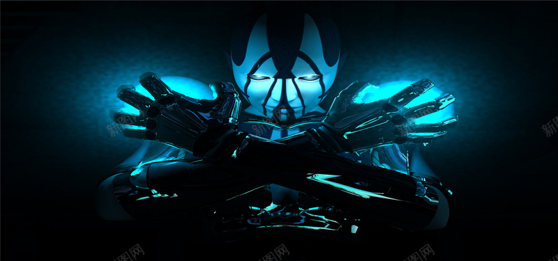 张开双手的机器人科技背景jpg设计背景_88icon https://88icon.com 互联网高科技 机器人 机械人 思维 思路 商务科技 科技生活 高科技产品 海报banner 科技 科技感 科技风 高科技 科幻 商务