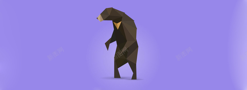 棕熊jpg设计背景_88icon https://88icon.com 几何 动物 卡通 紫色 熊 海报banner 童趣 手绘