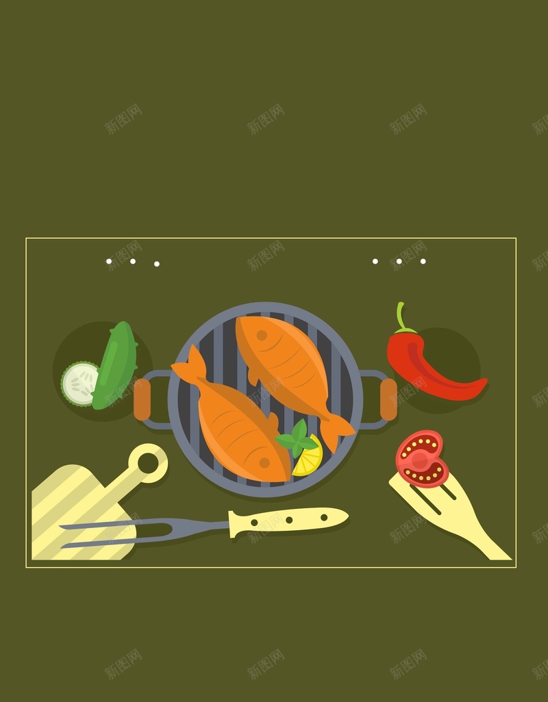 手绘美食BBQ烧烤jpg设计背景_88icon https://88icon.com 卡通 手绘 插画 烧烤 美食 BBQ 简约 扁平