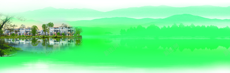 水边小区背景图背景