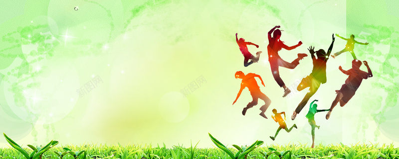 青春剪影首页轮播banner大图背景