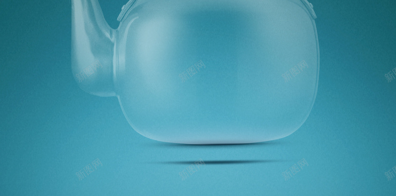 蓝色背景上的水壶H5素材背景psd设计背景_88icon https://88icon.com 蓝色背景 创意 水壶 白雾 雾气 H5素材 PSD背景 渐变