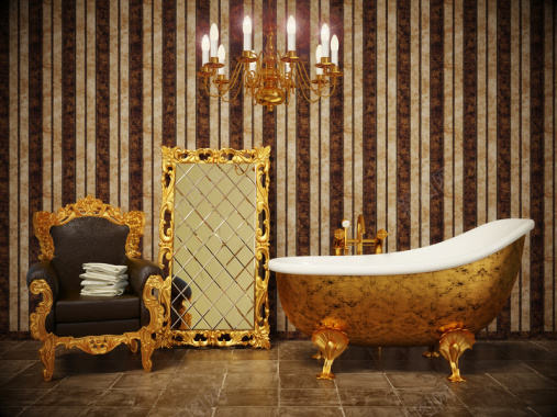 欧式浴缸沙发等室内家具背景素材背景