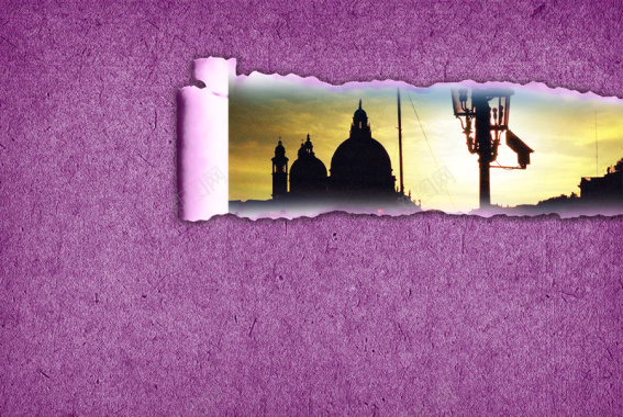 紫色欧式地产海报背景模板背景