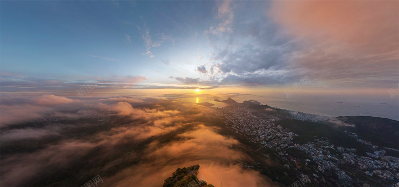 云雾缭绕背景图背景