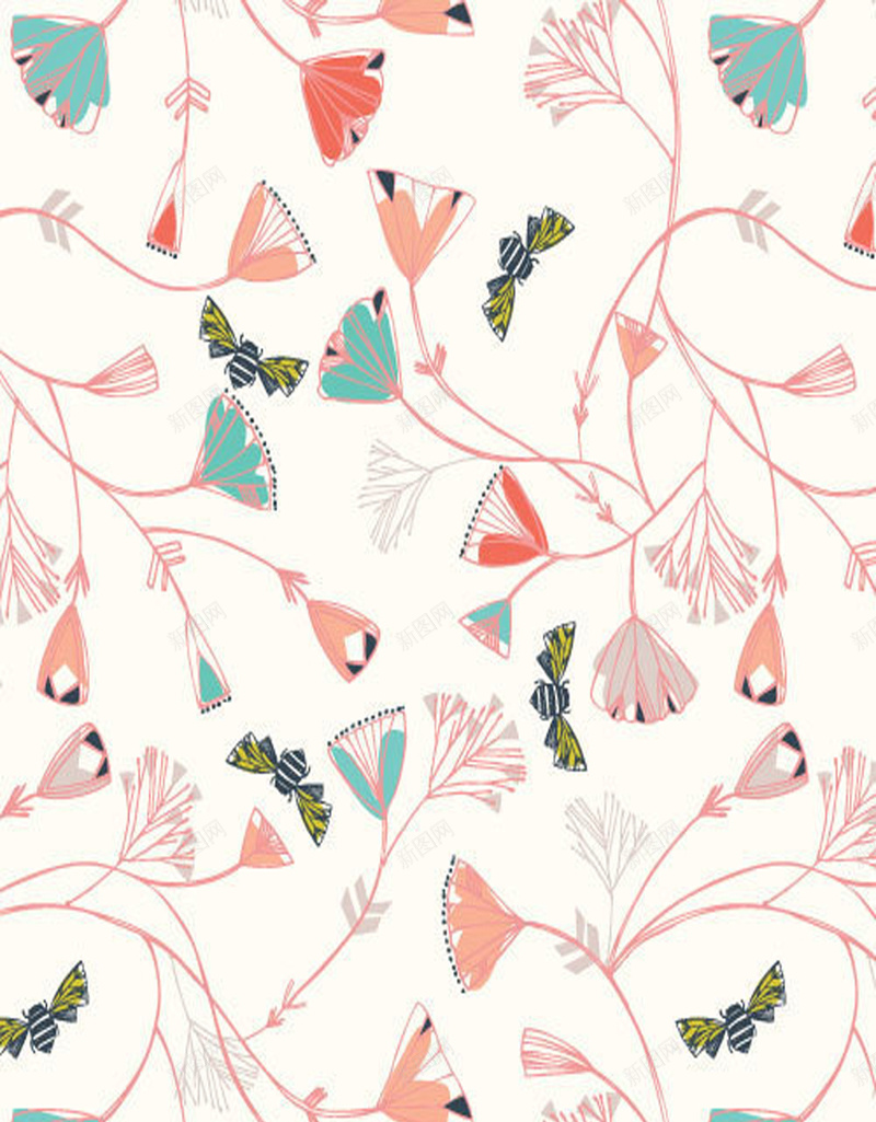 小清新H5背景素材jpg设计背景_88icon https://88icon.com 碎花图案 小清新 文艺 碎花 简约