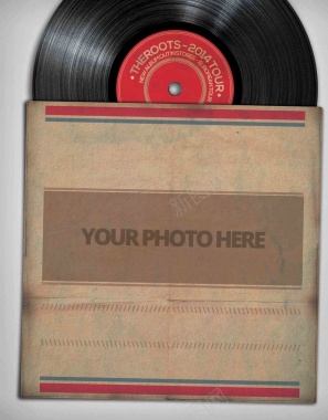 美式怀旧黑胶唱片封套海报背景背景