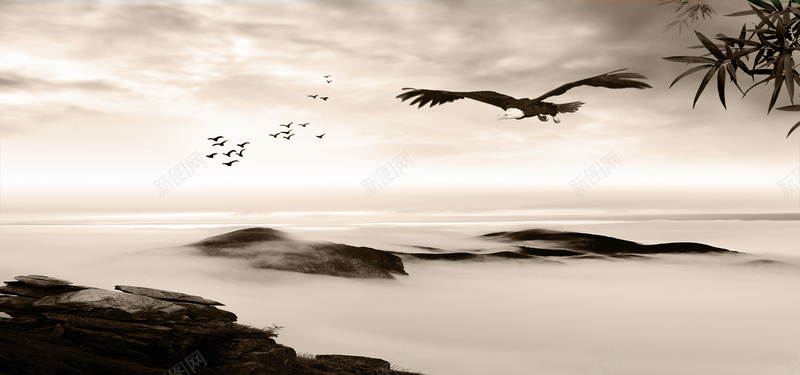 金融大气中国风黑色海报psd设计背景_88icon https://88icon.com 金融 鹰 天空 文艺 大气 中国风 黑色 海报