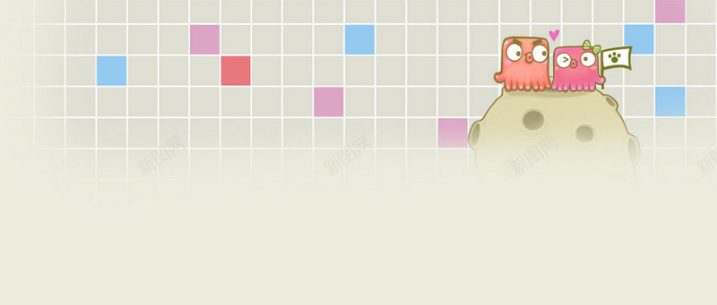 可爱章鱼背景jpg设计背景_88icon https://88icon.com 卡通 可爱 手绘 方格 章鱼 详情页海报 童趣