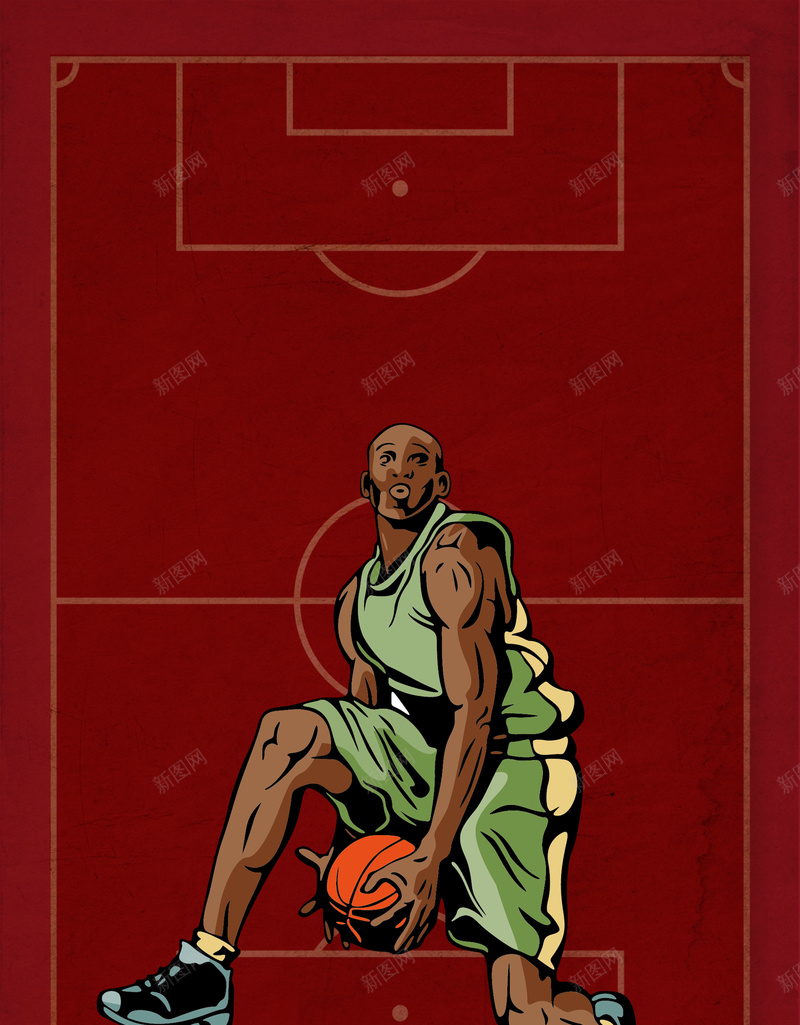 篮球争霸赛红色手绘海报psd设计背景_88icon https://88icon.com 打篮球 校运会 手绘 篮球 运动 篮球赛 超级篮球赛 篮球社招生 体育海
