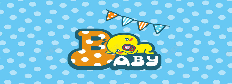 卡通小babyjpg设计背景_88icon https://88icon.com 海报banner 卡通 可爱 小孩 蓝色