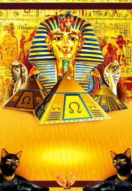 埃及旅游海报背景背景