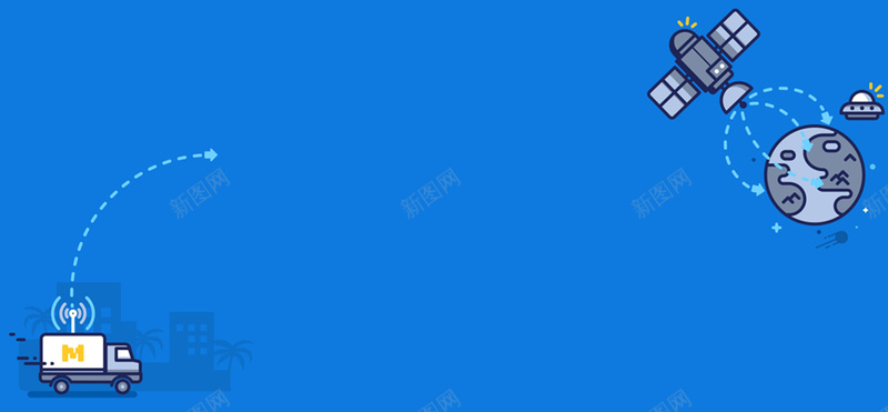 蓝色扁平卡通可爱发送信号到卫星jpg设计背景_88icon https://88icon.com 蓝色扁平 卡通 可爱 信号 卫星 车 飞船 星球 海报banner 童趣 手绘