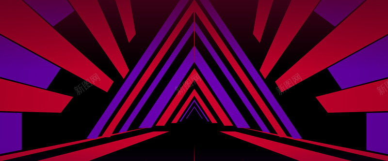 创意紫色红色几何背景素材背景