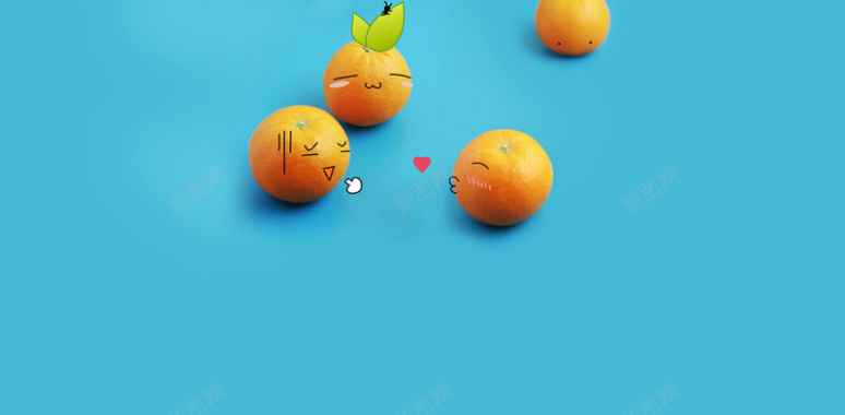 可爱橘子背景背景