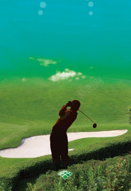 高尔夫运动海报背景素材背景