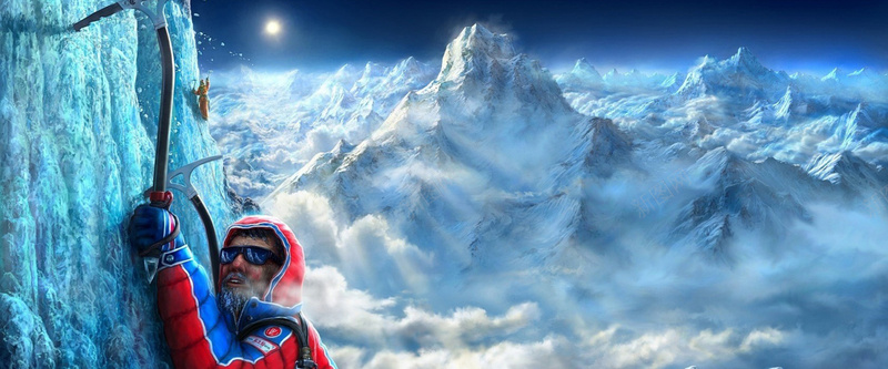 雪山山脉爬山登山者jpg设计背景_88icon https://88icon.com 海报banner 登山者 山脉 爬山 雪山