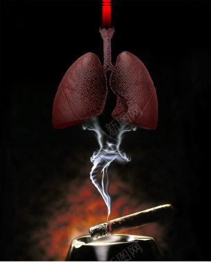 吸烟与肺癌海报背景