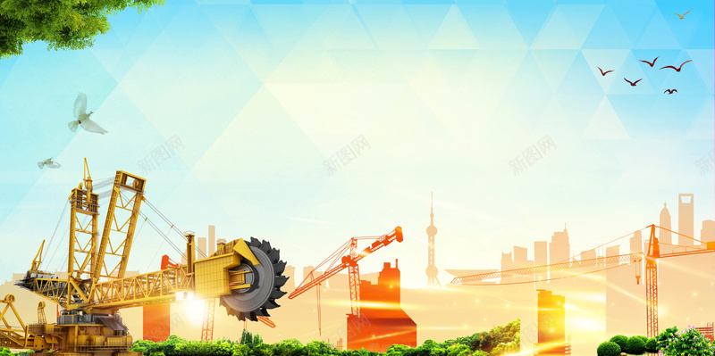 建筑安全宣传海报背景素材psd设计背景_88icon https://88icon.com 吊车 建筑素材 蓝天 安全宣传 安全教育 背景素材 大气 海报素材