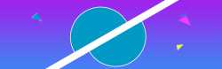 斜线圆圈蓝紫色渐变分割圆圈三角banner高清图片