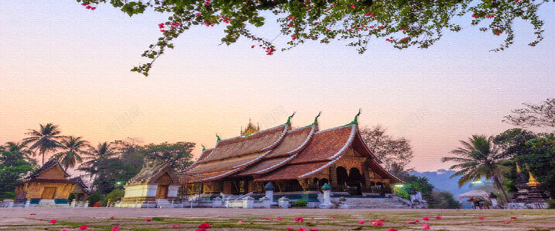 泰国风景塔庙背景