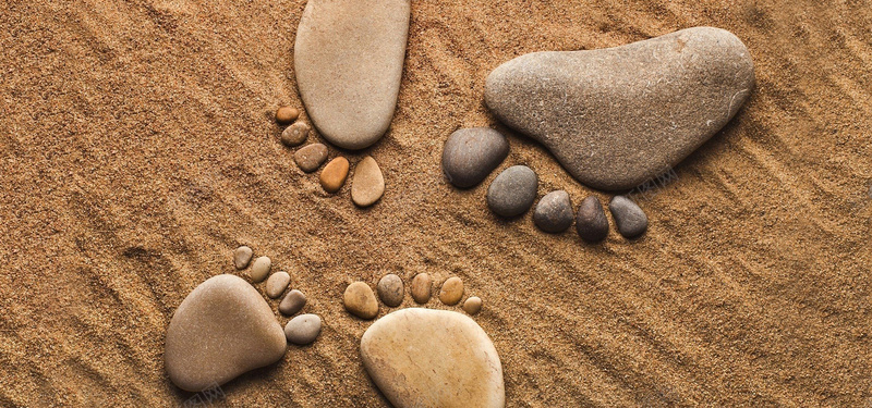 沙滩石子脚丫图片背景背景