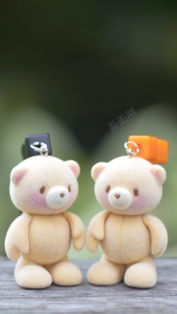 摄影背景虚化浪漫可爱玩具熊摄影H5背景高清图片