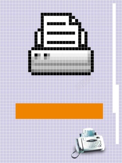办公化传真机广告像素化矢量化办公用品海报广告高清图片