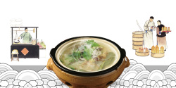 家常菜开业中国古风家常菜价目表招牌海报背景素材高清图片