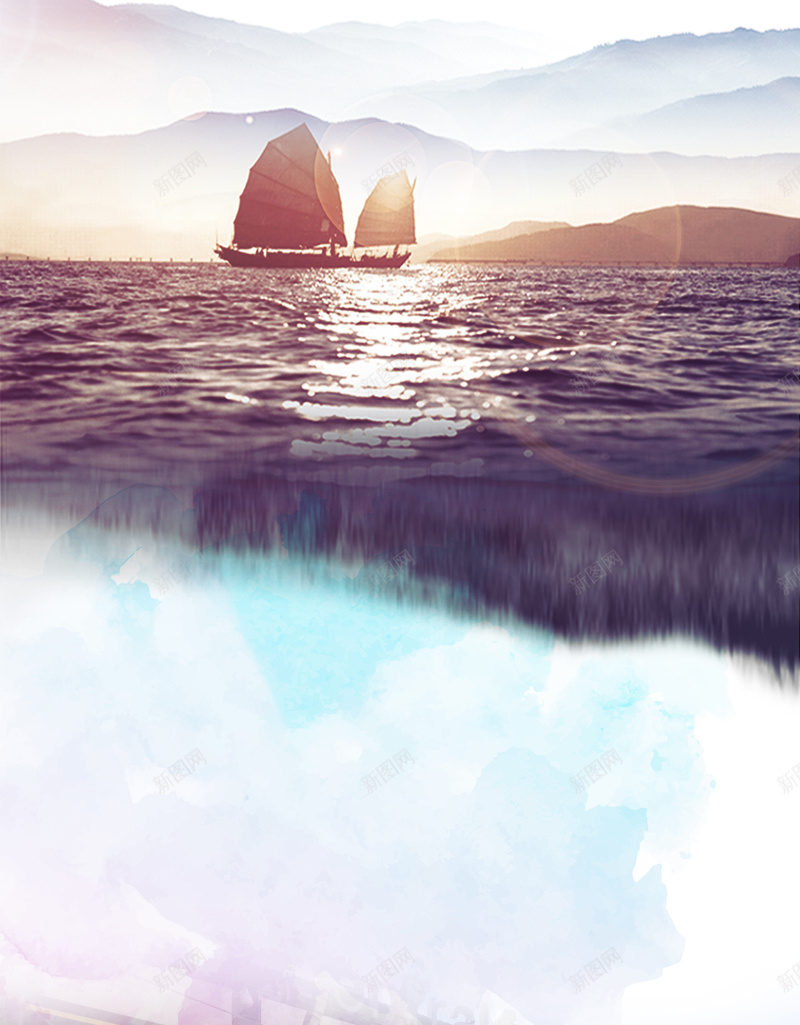 世界航海日清新海报背景psd设计背景_88icon https://88icon.com 航海日 世界 帆船 清新 风景 旅游 海报 背景
