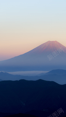 蓝天富士山H5背景素材背景