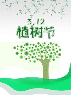 2018简约清新312植树节保护环境海报海报